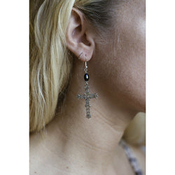NIGHT TALES CROSS EARRING