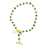 Emerald Gold T-Bar Bracelet
