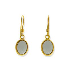 Oval Crystal Earrings