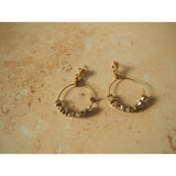 Gold Hoop Crystal Earrings